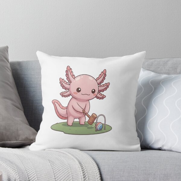 Item preview, Cute Axolotl Playing Croquet Game designed and sold by Ella_Sketch.