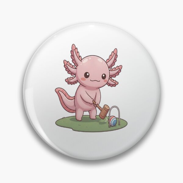 Item preview, Cute Axolotl Playing Croquet Game designed and sold by Ella_Sketch.