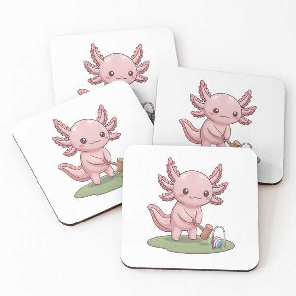 Item preview, Cute Axolotl Playing Croquet Game designed and sold by Ella_Sketch.