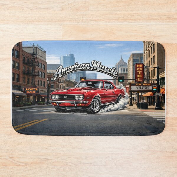 Item preview, American Muscle – 1965 Camaro Burnout Retro Street Scene designed and sold by MysticOzzy.