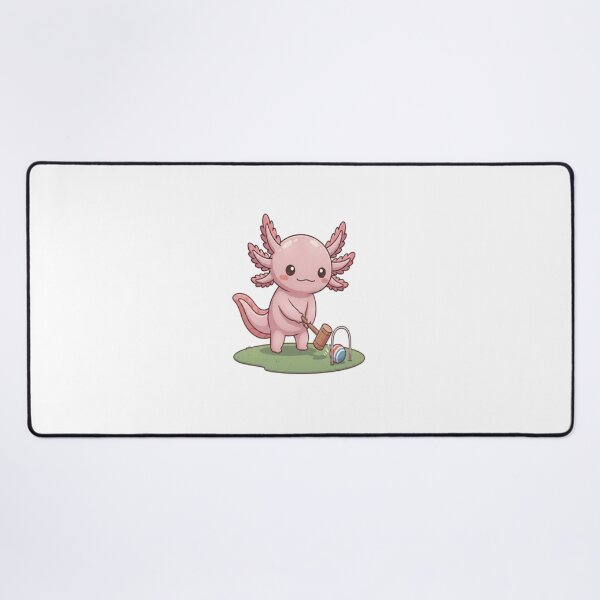 Item preview, Cute Axolotl Playing Croquet Game designed and sold by Ella_Sketch.