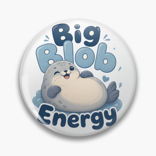 Item preview, Big Blob Energy Cute Seal designed and sold by VINTOR-.