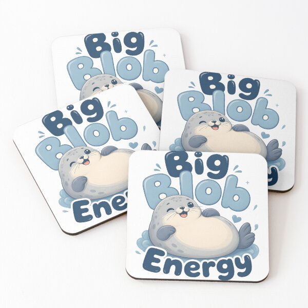 Item preview, Big Blob Energy Cute Seal designed and sold by VINTOR-.