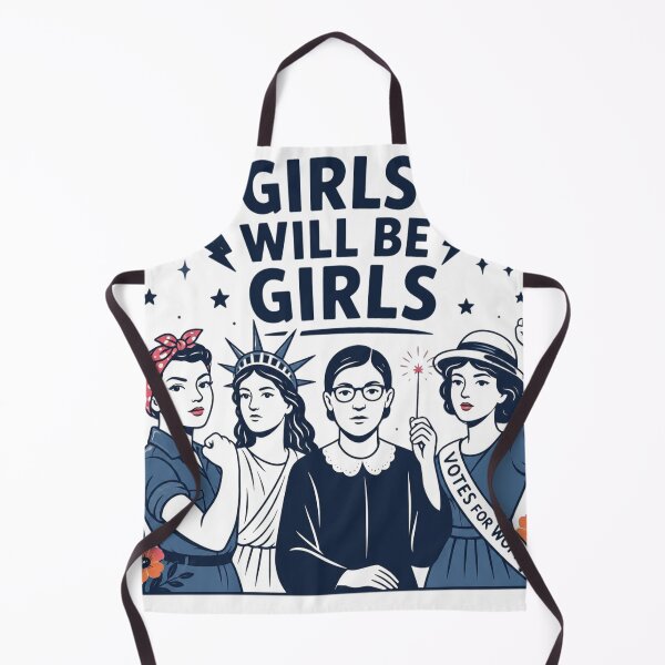 Item preview, Girls Will be Girls, Patriotic Feminist 4th of July, Strong American Women, Independence Day Gift for Her, USA designed and sold by Sprinkle12345.