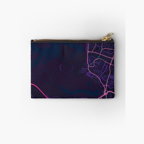 Item preview, Singapore Neon Street Map Poster, Purple Blue City Map Wall Art designed and sold by LASTIQUE-dd.