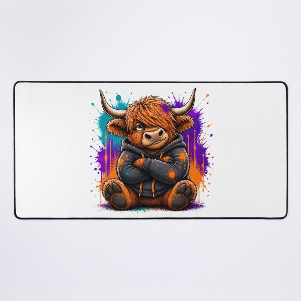 Item preview, Graffiti Highland Cow designed and sold by Thor-stone.