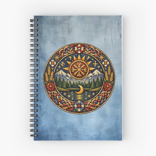 Item preview, Scandinavian–Appalachian Folk Sigil — Sun & Moon Harmony Design designed and sold by MysticOzzy.