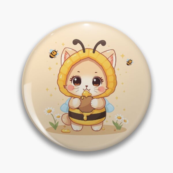 Item preview, Kawaii Bee Cat Sticker | Cute Honey Kitty Spring Design designed and sold by Stylestickers55.