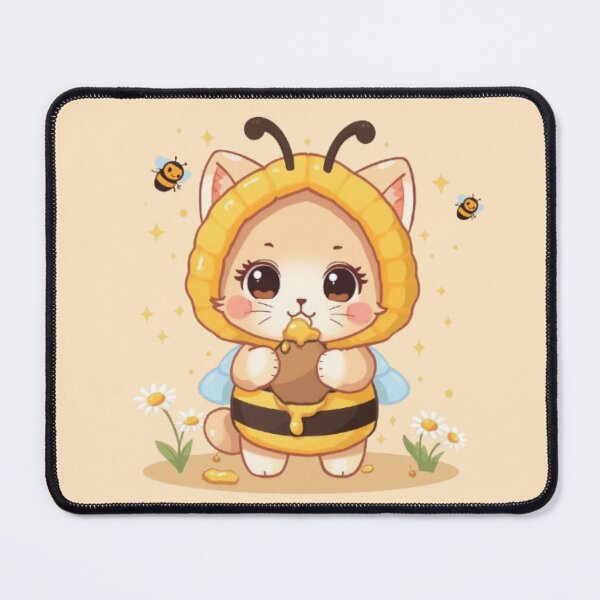 Item preview, Kawaii Bee Cat Sticker | Cute Honey Kitty Spring Design designed and sold by Stylestickers55.