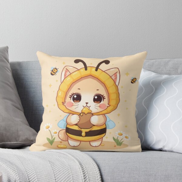 Item preview, Kawaii Bee Cat Sticker | Cute Honey Kitty Spring Design designed and sold by Stylestickers55.