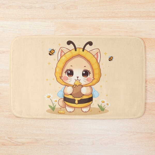 Item preview, Kawaii Bee Cat Sticker | Cute Honey Kitty Spring Design designed and sold by Stylestickers55.