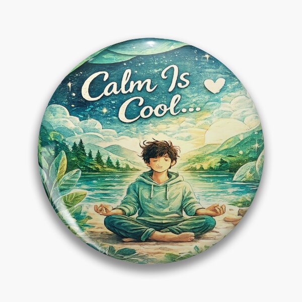 Item preview, Calm Is Cool... | Paper Cut Nature Meditation Aesthetic Sticker designed and sold by Genzfirevibes.
