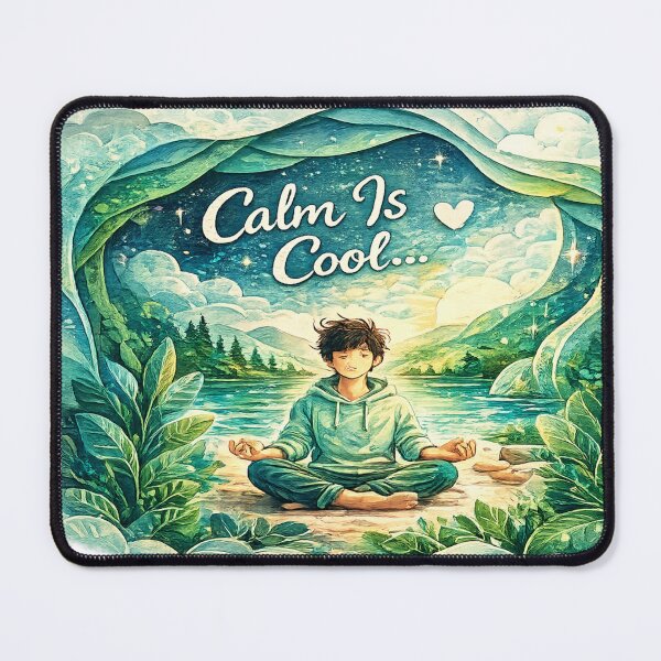 Item preview, Calm Is Cool... | Paper Cut Nature Meditation Aesthetic Sticker designed and sold by Genzfirevibes.