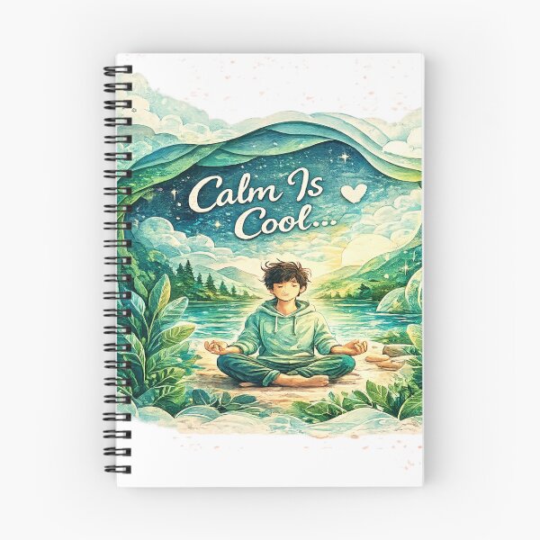 Item preview, Calm Is Cool... | Paper Cut Nature Meditation Aesthetic Sticker designed and sold by Genzfirevibes.