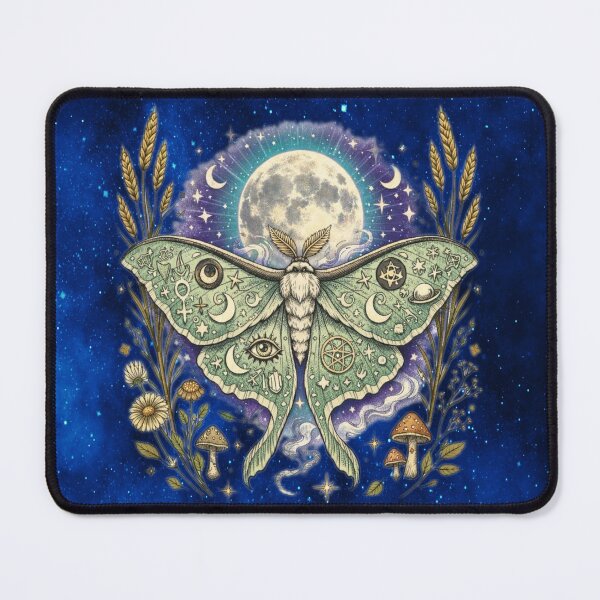 Item preview, Luna Moth of the Cosmic Garden • Celestial Witchcraft Illustration designed and sold by MysticOzzy.
