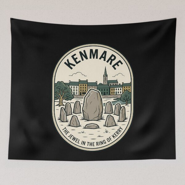 Item preview, Kenmare Ireland Stone Circle Vintage Travel Emblem designed and sold by k3rstman1.