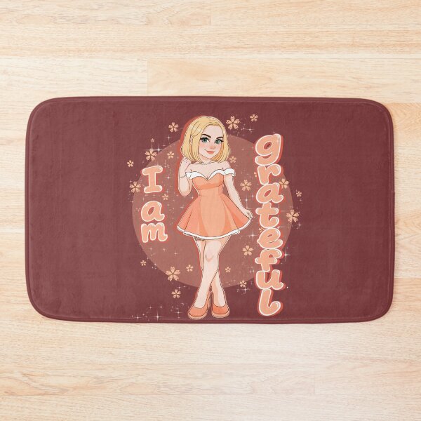 Item preview, “I Am Grateful – Cute Elegant Girl Aesthetic Illustration” designed and sold by IMYNO.