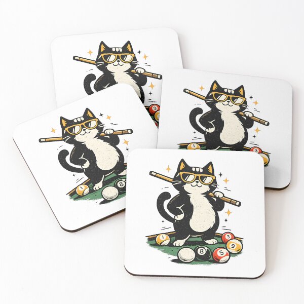 Item preview, Funny Billiard Cat Pool Player Retro designed and sold by MizoX7.