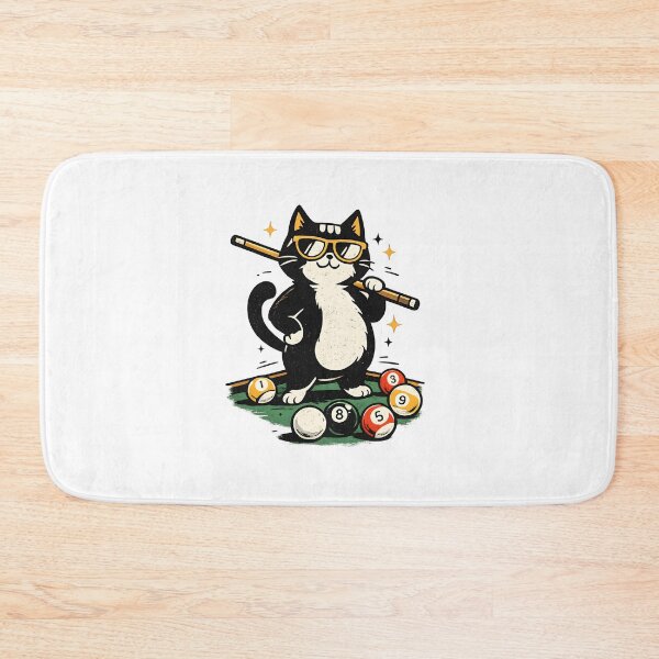 Item preview, Funny Billiard Cat Pool Player Retro designed and sold by MizoX7.