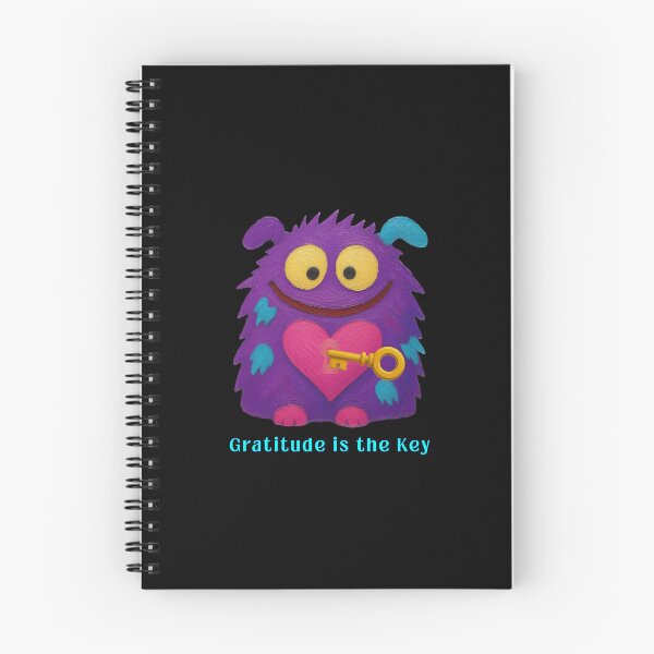 Item preview, Gratitude Is the Key - Cute Purple Monster designed and sold by PatykArt.