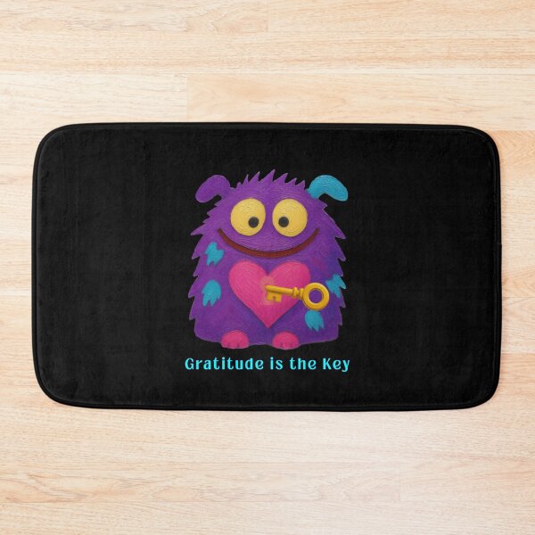 Item preview, Gratitude Is the Key - Cute Purple Monster designed and sold by PatykArt.