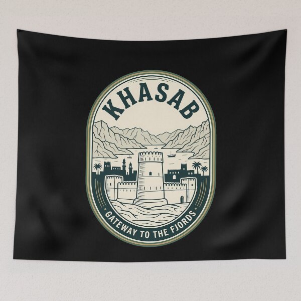 Item preview, Khasab Oman Gateway To Fjords Vintage Travel Emblem designed and sold by k3rstman1.