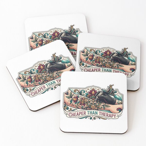 Item preview, Tattoos are cheaper than Therapy  designed and sold by The Creepy Kooky Coven.