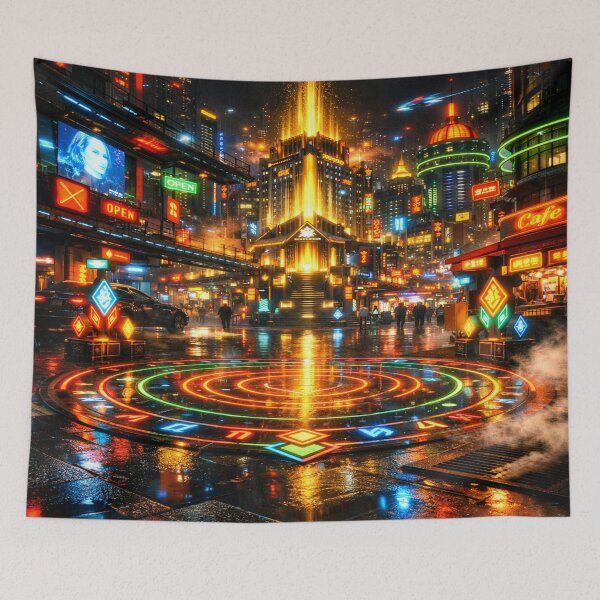 Item preview, Futuristic Threshold: Neon Command designed and sold by RavenCrow444.