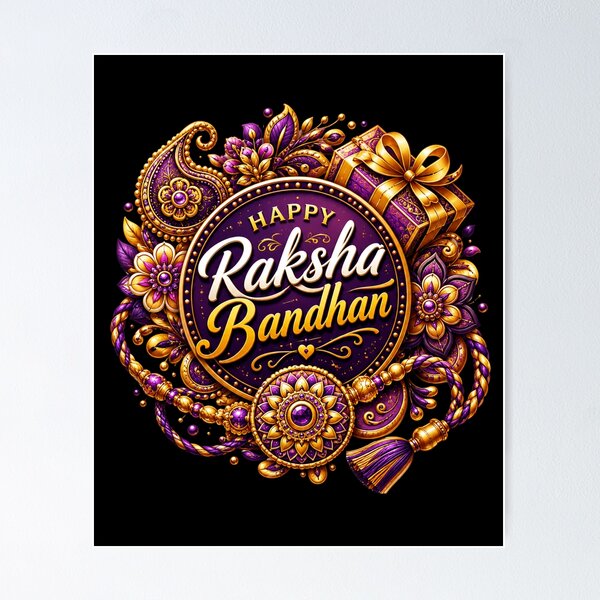 Item preview, Happy Raksha Bandhan ver 1 | Cute Brother Sister Rakhi Art |bhai behen festival, Indian Hindu Festival | Rakshabandhan Gift Sticker,  Hindu Festival Art & Gifts designed and sold by CosmicNook1.