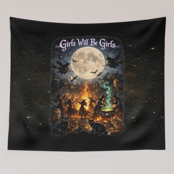 Item preview, Girls Will Be Girls – Witches of the Fiery Moon designed and sold by MysticOzzy.