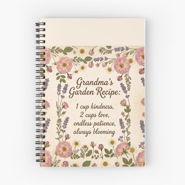 Item preview, Grandma's Garden Shirt – Vintage Recipe Card Pressed Flower Sentimental Tee designed and sold by DmaarGroup.