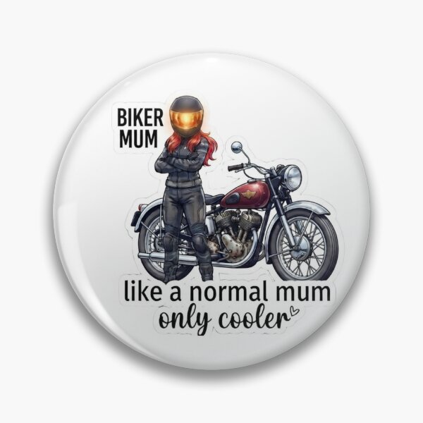 Artikelvorschau, Coole Biker-Mama entworfen und verkauft von The Creepy Kooky Coven.
