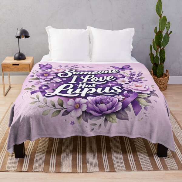 Aperçu de l'œuvre Sensibilisation au lupus – Motif papillon ruban violet, symbole d’espoir et de force créée et vendue par MysticOzzy.