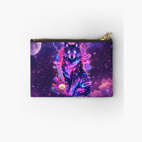 Item preview, Celestial Wolf Guardian – Cosmic Vaporwave Spirit of the Stars designed and sold by MysticOzzy.