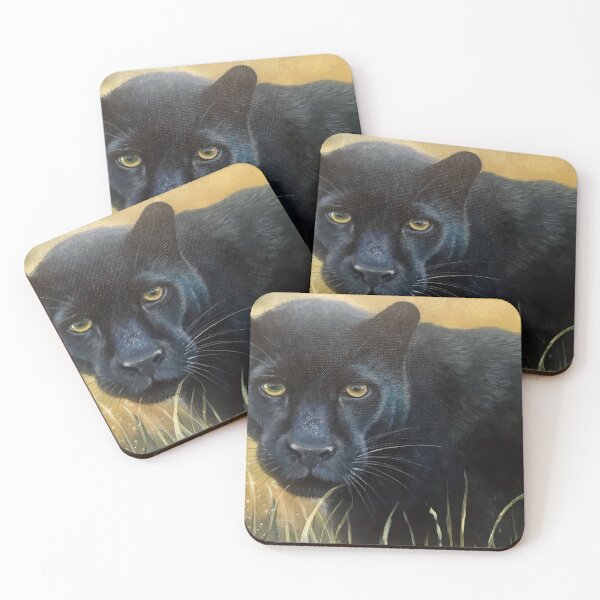 Item preview, Mystic Black Panther Stealth Predator Painting designed and sold by Artdesrapides.
