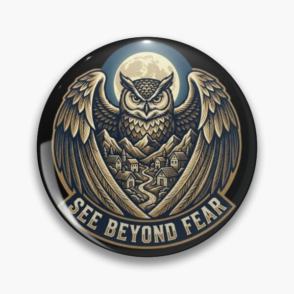 Item preview, See Beyond Fear – Owl Wisdom Moon Art designed and sold by Dogandesighn.
