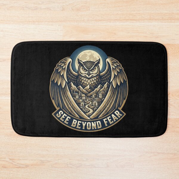 Item preview, See Beyond Fear – Owl Wisdom Moon Art designed and sold by Dogandesighn.
