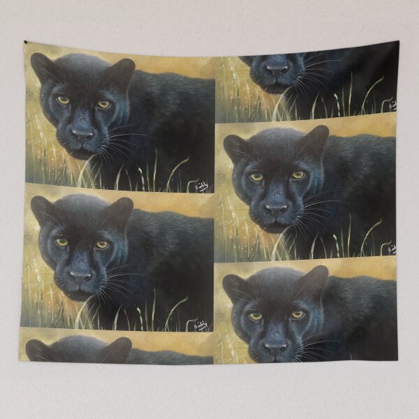 Item preview, Mystic Black Panther Stealth Predator Painting designed and sold by Artdesrapides.
