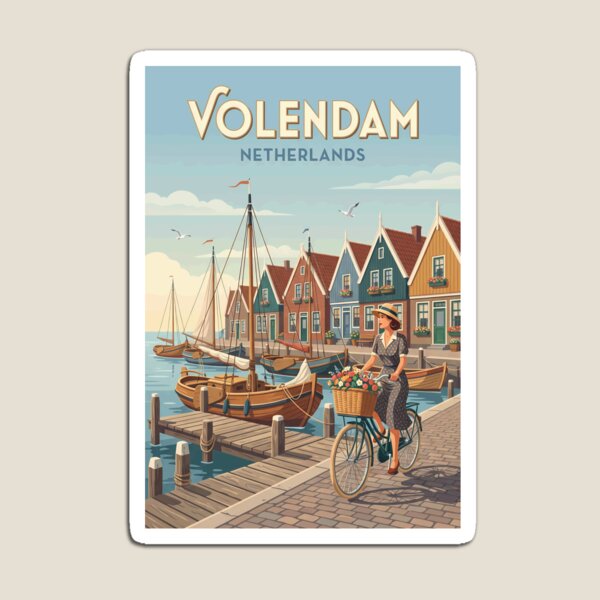 Item preview, Experience Coastal Village of Volendam in Netherlands Travel Art designed and sold by turtlestart.