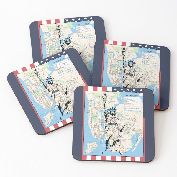 Item preview, New York Maps - NYC Subway Map, Statue of Liberty Patriotic designed and sold by DGMaxShop.