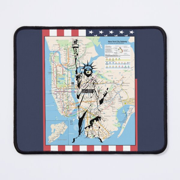 Item preview, New York Maps - NYC Subway Map, Statue of Liberty Patriotic designed and sold by DGMaxShop.