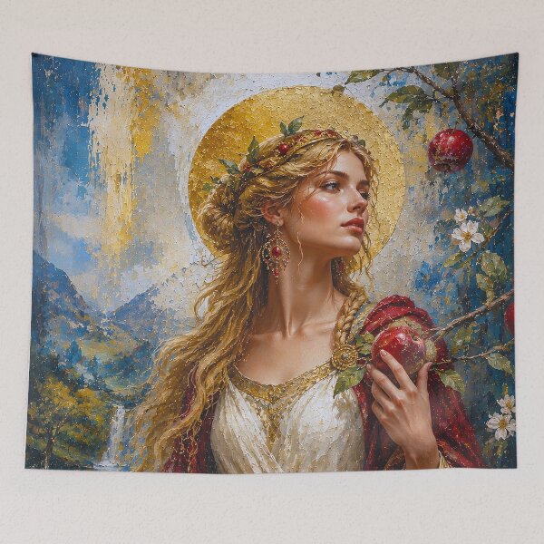 Item preview, Idunn, Norse goddess of youth, spring and renewal painting. designed and sold by GalleryKauffeld.