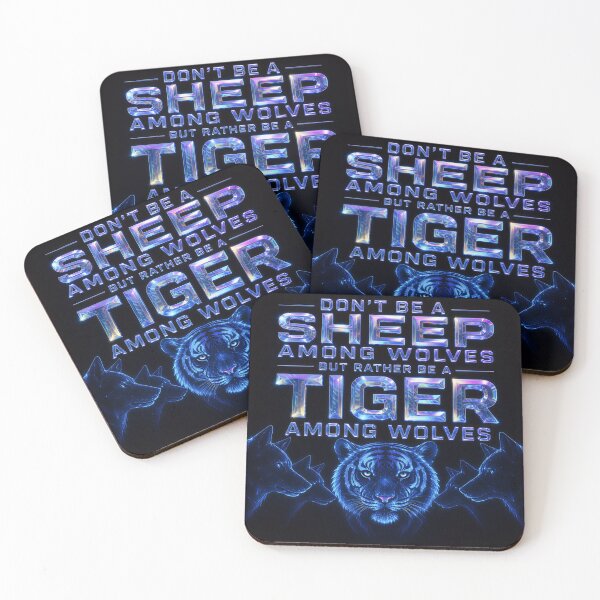Item preview, Be a Tiger Not a Sheep – Neon Cyberpunk Motivation Wolf Pack Streetwear Design designed and sold by Imagetore.