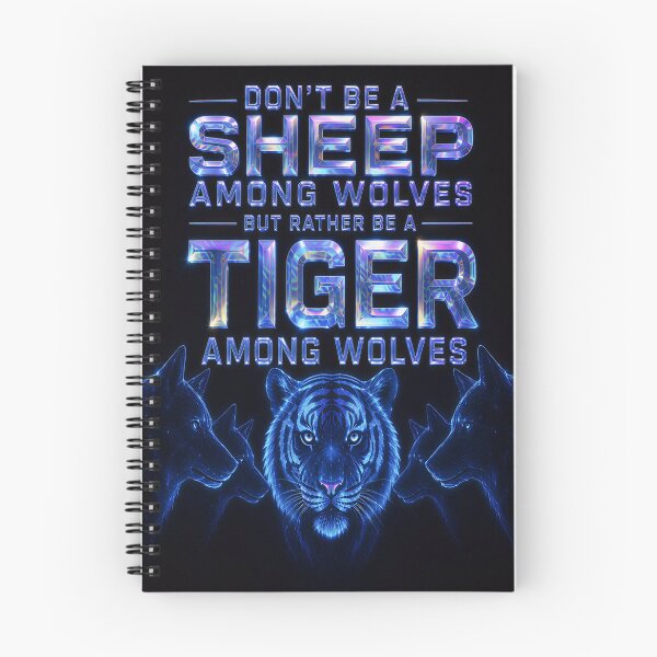 Item preview, Be a Tiger Not a Sheep – Neon Cyberpunk Motivation Wolf Pack Streetwear Design designed and sold by Imagetore.