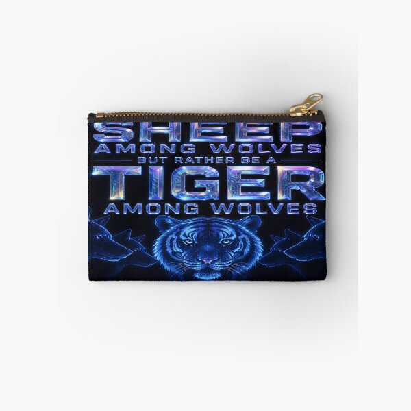 Item preview, Be a Tiger Not a Sheep – Neon Cyberpunk Motivation Wolf Pack Streetwear Design designed and sold by Imagetore.