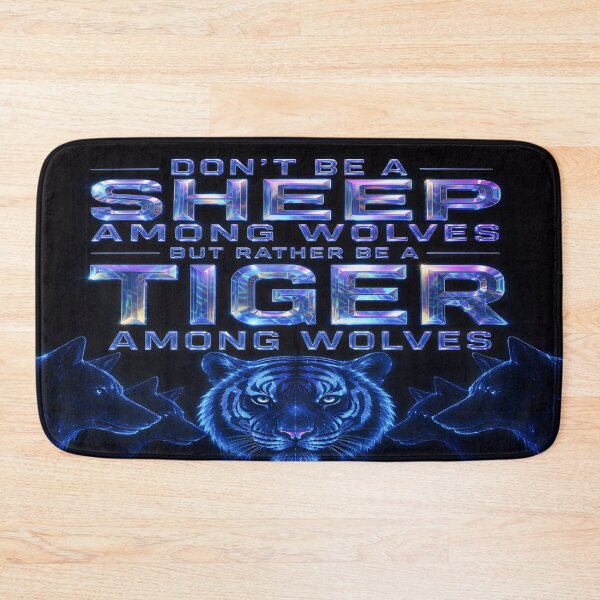Item preview, Be a Tiger Not a Sheep – Neon Cyberpunk Motivation Wolf Pack Streetwear Design designed and sold by Imagetore.