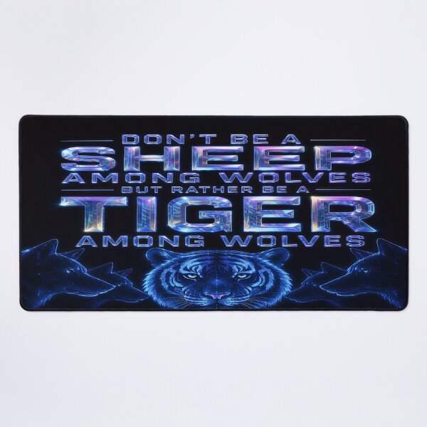 Item preview, Be a Tiger Not a Sheep – Neon Cyberpunk Motivation Wolf Pack Streetwear Design designed and sold by Imagetore.