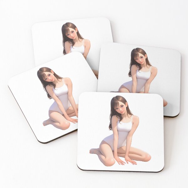 Item preview, Anime Girl in White Bodysuit Kneeling designed and sold by Lilith.3x313 Vault.