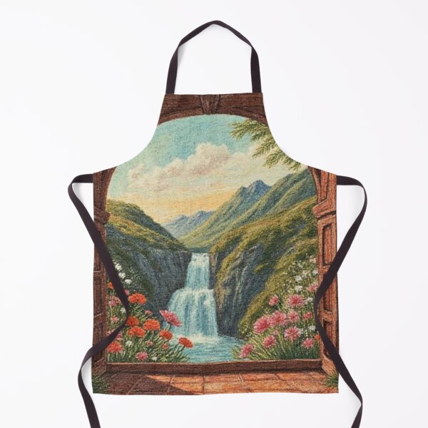 Item preview, Cottagecore Mountain Waterfall Art  designed and sold by Bright Stone .