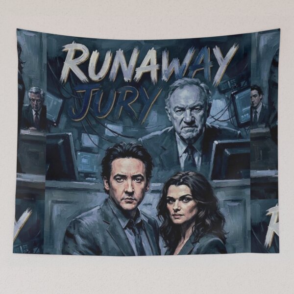 Item preview, Runaway Jury Retro Legal Courtroom Thriller Drama Tribute Art Poster designed and sold by Art's Diner.